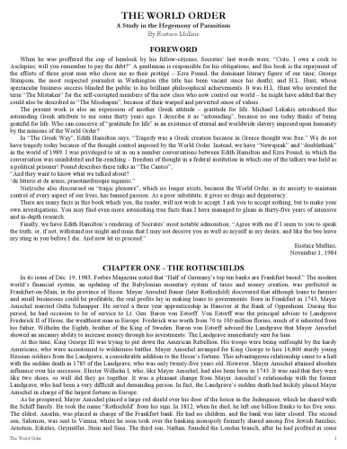 The world order: A study in the hegemony of parasitism