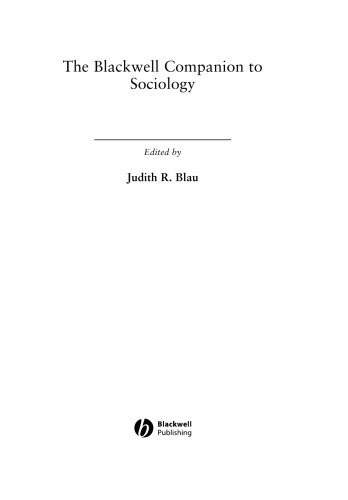 The Blackwell Companion to Sociology (Blackwell Companions to Sociology)