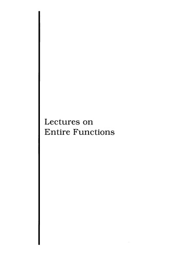 Lectures on entire functions
