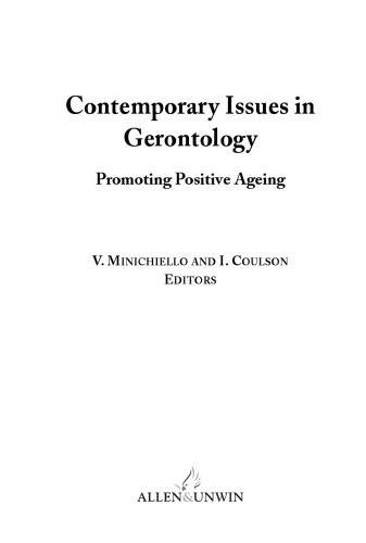 Contemporary issues in gerontology: promoting positive ageing