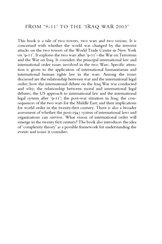 From 9-11 to the Iraq War 2003: International Law in an Age of Complexity