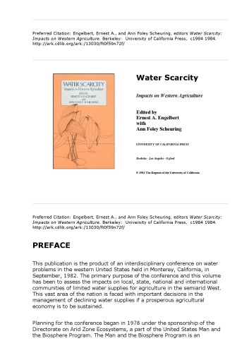 Water Scarcity: Impacts on Western Agriculture