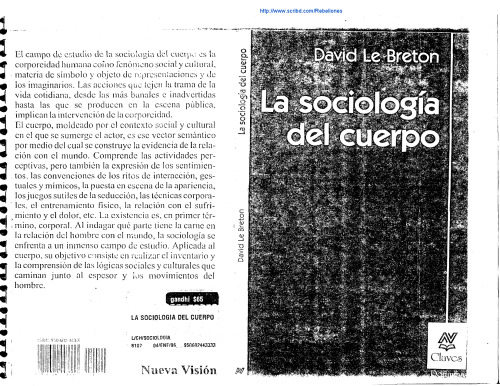 La Sociologia del Cuerpo (Claves (Ediciones Nueva Vision))