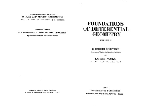 Foundations of Differential Geometry, Volume 1