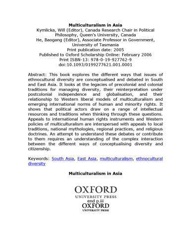 Multiculturalism in Asia