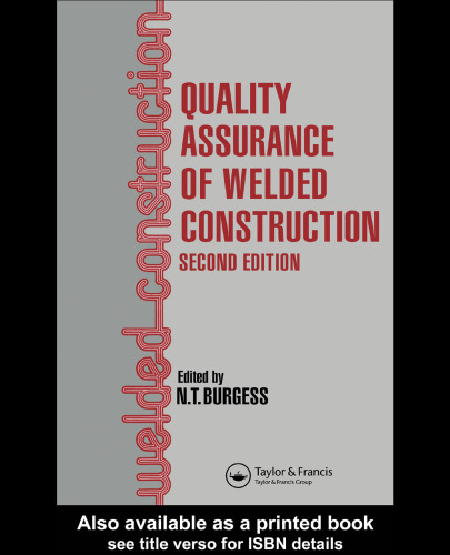 Quality Assurance of Welded Construction