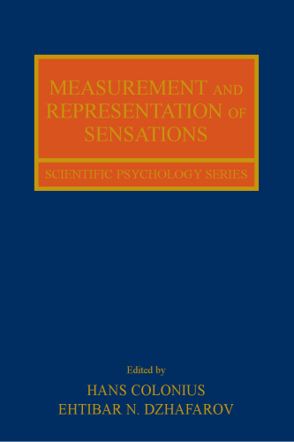 Measurement And Representation of Sensations (Scientific Psychology Textbooks)