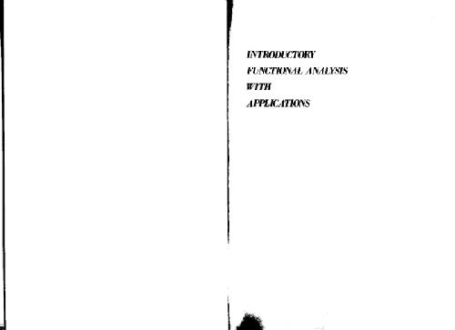 Introductory functional analysis with applications