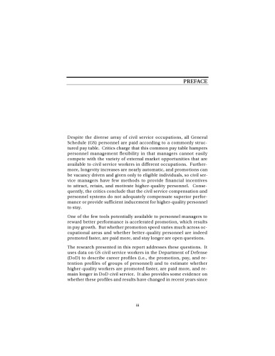The Pay, Promotion, and Retention of High-Quality Civil Service Workers in the Department of Defense