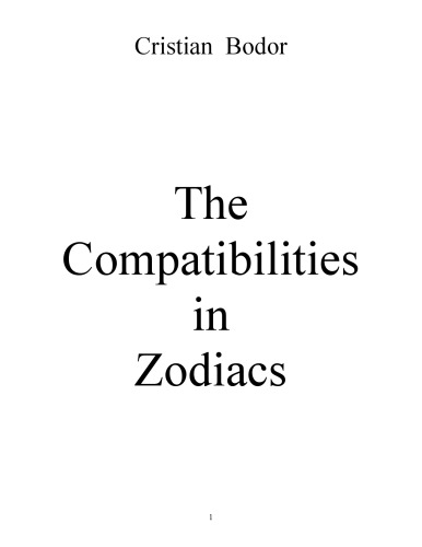 The Compatibilities in Zodiacs