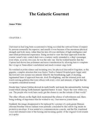 The Galactic Gourmet: A Sector General Novel