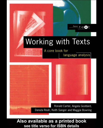 Working With Texts: A Core Book for Language Analysis