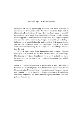 Modal Logic for Philosophers