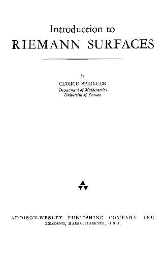 Introduction to Riemann Surfaces 