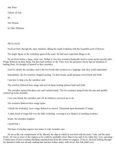 The Swarm (Star Wars: Galaxy of Fear, Book 8)