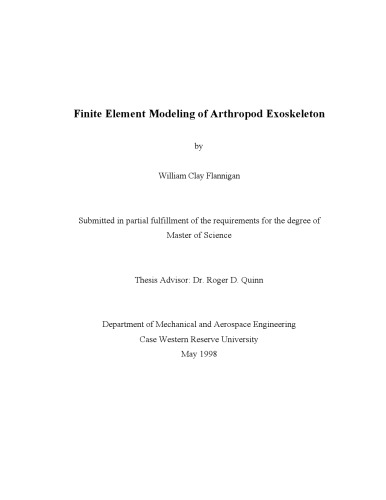 Finite Element Modeling of Arthropod Exoskeleton