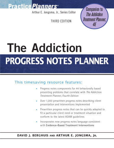 The Addiction Progress Notes Planner, 3rd Edition