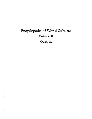Encyclopedia of World Cultures: Oceania