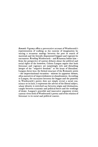 Romantic Vagrancy: Wordsworth and the Simulation of Freedom