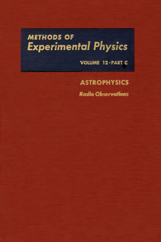 Astrophysics,Part C, Radio Observations (Methods of Experimental Physics)