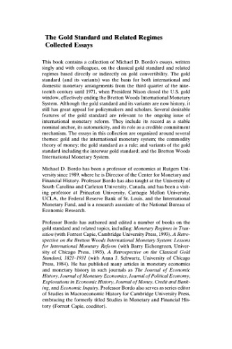 The Gold Standard and Related Regimes: Collected Essays (Studies in Macroeconomic History)