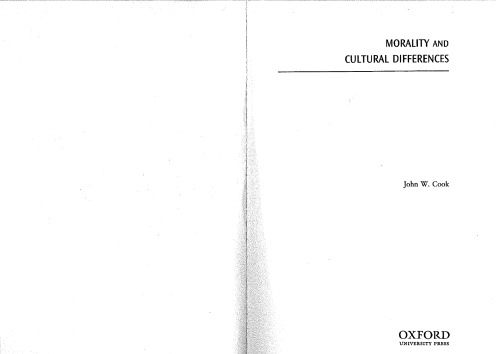 Morality and Cultural Differences