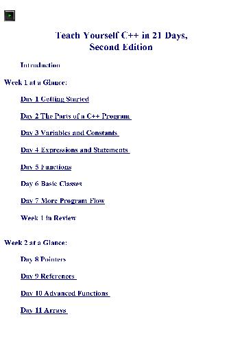 Teach Yourself C++ in 21 Days