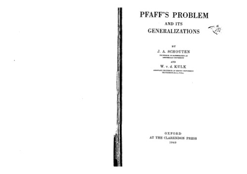 Pfaffs Problem and Its Generalizations