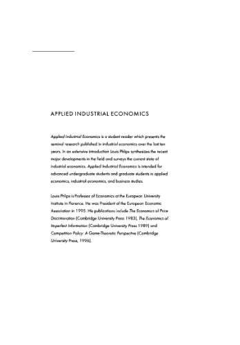 Applied Industrial Economics