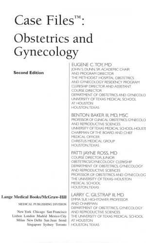 Case Files Obstetrics and Gynecology (Lange Case Files), 2nd Edition