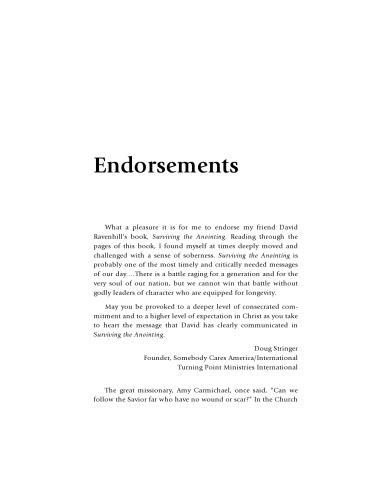 Surviving the Anointing: Learning to Effectively Experience and Walk in God's Power