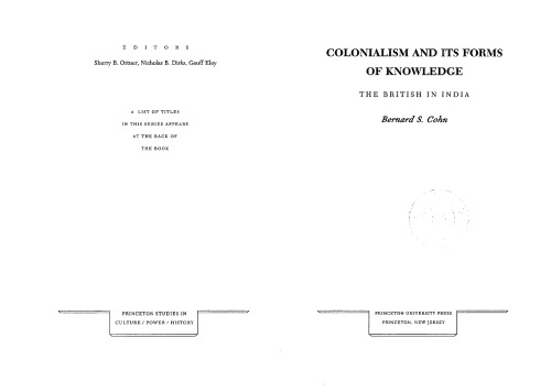 Colonialism and Its Forms of Knowledge