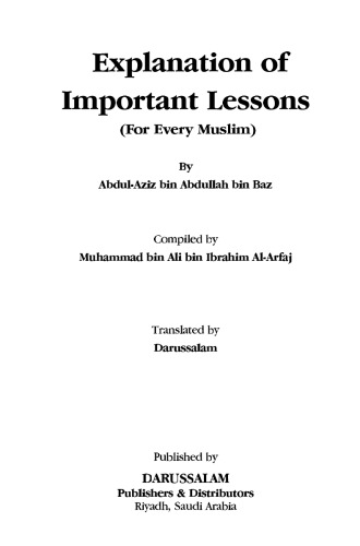 Explanation of Important Lessons for Every Muslim