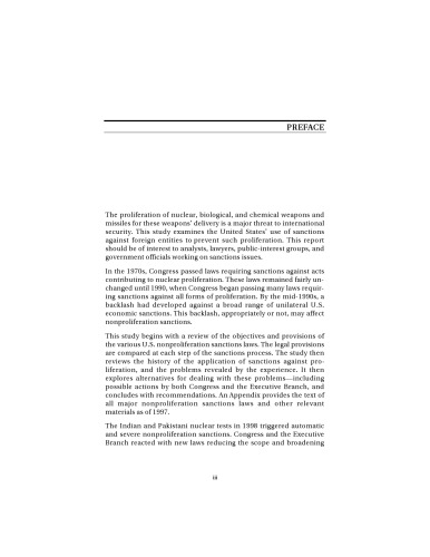 Nonproliferation Sanctions