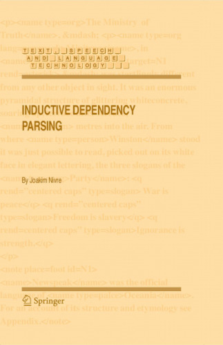 Inductive Dependency Parsing (Text, Speech and Language Technology)
