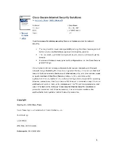Cisco Secure Internet Security Solutions