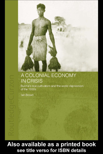 A Colonial Economy in Crisis: Burma's Rice Delta and the World Depression of the 1930s (Routledgecurzon Studies in the Modern History of Asia)
