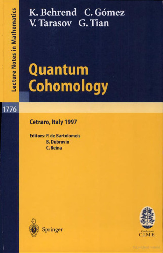 Quantum Cohomology