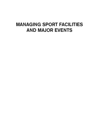 Managing Sport Facilities and Major Events