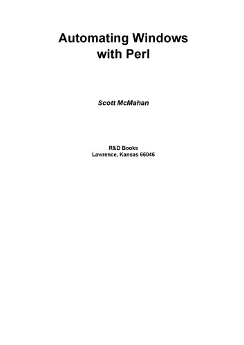Automating Windows with PERL