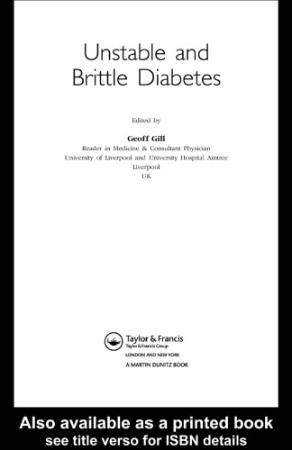 Unstable and Brittle Diabetes (Advances in Diabetes)