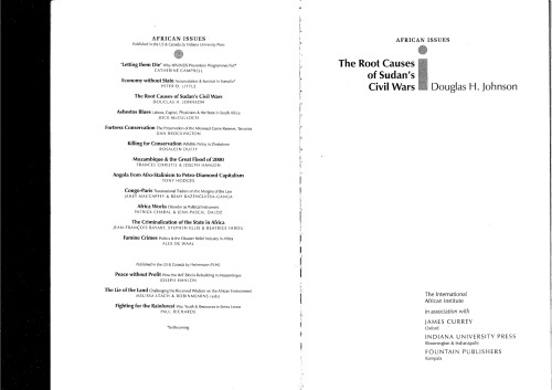 The Root Causes of Sudan's Civil Wars (African Issues)