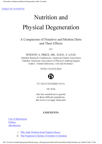 Nutrition and Physical Degeneration