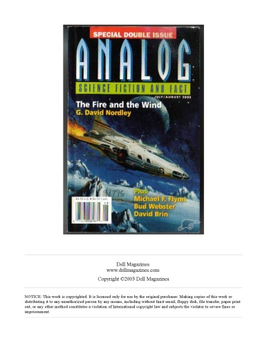 Analog Science Fiction and Fact, July August 2003 (Volume CXXIII, No. 7 & 8)