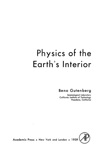 Physics of the Earth's Interior