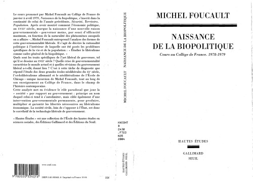 Naissance de la biopolitique : Cours au collège de France (1978-1979)