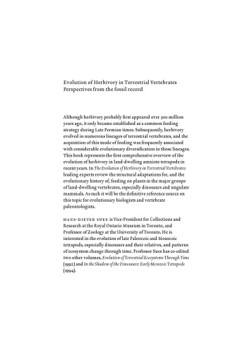 Evolution of Herbivory in Terrestrial Vertebrates: Perspectives from the Fossil Record