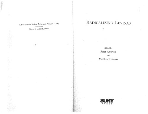 Radicalizing Levinas