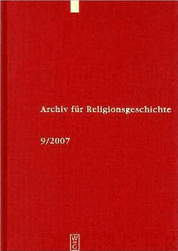 Archiv für Religionsgeschichte: Volume 9