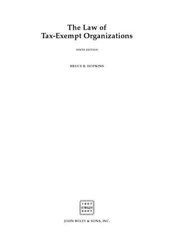 The law of tax-exempt organizations